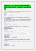 Kettering TMC Questions and Answers &vert;&NewLine;2026 Final Review Practice Pack &vert; Grade&NewLine;A&plus;