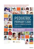 Test Bank for Pediatric Primary Care&colon; Practice Guidelines for Nurses&comma; 5th Edition &lpar;Richardson&rpar; ISBN-13 978-1284248302&vert; All Chapters Included &vert; Verified Complete A&plus; Study Guide