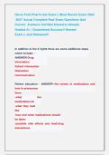 Henry Ford Pharm test Exam &vert;&vert; Most Recent Exam 2026                                            -2027 Actual Complete Real Exam Questions And &NewLine;Correct  Answers &lpar;Verified Answers&rpar; Already                   &NewLine;Graded A&plus; &vert; Guaranteed Success&excl;&excl; Newest         
