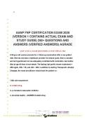 FNP CERTIFICATION EXAM STUDY GUIDE QUESTIONS AND ANSWERS VERSION 1 COMPLETE PRACTICE TEST BANK VERIFIED