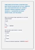 HOME INSPECTOR NATIONAL EXAM PREP 2026 &vert;&vert; &NewLine;MOST RECENT EXAM 2026-2027 ACTUAL COMPLETE &NewLine;REAL EXAM QUESTIONS AND 100&percnt; CORRECT &NewLine;ANSWERS &lpar;VERIFIED ANSWERS&rpar; ALREADY               &NewLine;GRADED A&plus;  &vert; GUARANTEED SUCCESS&excl;&excl;                          &NewLine;NEWEST EXAM &vert; J
