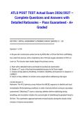ATLS POST TEST Actual Exam 2026&sol;2027 &ndash; Complete Questions and Answers with Detailed Rationales &ndash; Pass Guaranteed - A&plus; Graded