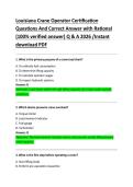 Louisiana Crane Operator Certification Exam Prep&colon; Questions&comma; Answers&comma; and Detailed Rationales