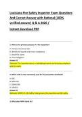Louisiana Fire Safety Inspector Exam Prep&colon; Questions&comma; Answers&comma; and Detailed Rationales