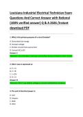 Louisiana Industrial Electrical Technician Exam Prep&colon; Questions&comma; Answers&comma; and Detailed Rationales