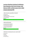 Louisiana Maritime Deckhand Certification Exam Prep&colon; Questions&comma; Answers&comma; and Detailed Rationales