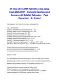 RN HESI EXIT EXAM VERSION 2 &lpar;V2&rpar; Actual Exam 2026&sol;2027 &ndash; Complete Questions and Answers with Detailed Rationales &ndash; Pass Guaranteed - A&plus; Graded