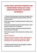 2026-2027 LATEST NSCA CERTIFIED STRENGTH AND&NewLine;CONDITIONING SPECIALIST &lpar;CSCS&rpar;&NewLine;CERTIFICATION EXAM &vert; Q&A WITH&NewLine;RATIONALES 