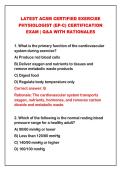 2026-2027 LATEST ACSM CERTIFIED EXERCISE&NewLine;PHYSIOLOGIST &lpar;EP-C&rpar; CERTIFICATION&NewLine;EXAM &vert; Q&A WITH RATIONALES 