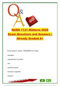 NURS 1131 EXAM COMPLETE PACKAGE DEAL