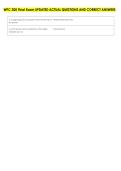 WPC 300 Final Exam UPDATED ACTUAL QUESTIONS AND CORRECT ANSWERS