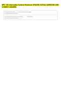 WPC 150&colon; Information Systems Workbook UPDATED ACTUAL QUESTIONS AND &NewLine;CORRECT ANSWERS 