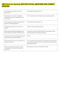 UMO Check On Learning UPDATED ACTUAL QUESTIONS AND CORRECT &NewLine;ANSWERS