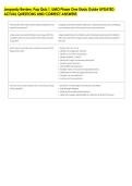 Jeopardy Review&comma; Pop Quiz 1&comma; UMO Phase One Study Guide UPDATED &NewLine;ACTUAL QUESTIONS AND CORRECT ANSWERS 