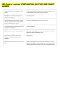 UMO Check on Learnings UPDATED ACTUAL QUESTIONS AND CORRECT &NewLine;ANSWERS 
