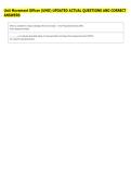 Unit Movement Officer &lpar;UMO&rpar; UPDATED ACTUAL QUESTIONS AND CORRECT &NewLine;ANSWERS 
