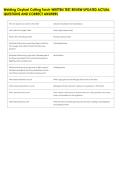 Welding Oxyfuel Cutting Torch WRITTEN TEST REVIEW UPDATED ACTUAL &NewLine;QUESTIONS AND CORRECT ANSWERS 