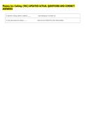 Plasma Arc Cutting &lpar;PAC&rpar; UPDATED ACTUAL QUESTIONS AND CORRECT &NewLine;ANSWERS 