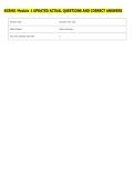 SGRHO Module 1 UPDATED ACTUAL QUESTIONS AND CORRECT ANSWERS 