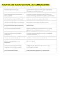 TORCH UPDATED ACTUAL QUESTIONS AND CORRECT ANSWERS 