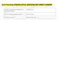 Torch Final Exam UPDATED ACTUAL QUESTIONS AND CORRECT ANSWERS 