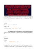 CPHQ EXAM NEWEST 2026 ACTUAL&NewLine;EXAM TEST BANK&vert; COMPLETE 300&NewLine;REAL EXAM QUESTIONS AND&NewLine;CORRECT DETAILED ANSWERS&NewLine;&lpar;VERIFIED ANSWERS&rpar; ALREADY&NewLine;GRADED A&plus; &lpar;BRAND NEW&excl;&excl;&rpar;