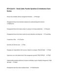 BTM Quiz &num;1 &ndash; Study Guide&comma; Practice Questions & Introductory Exam Review