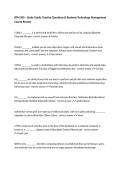 BTM 200 &ndash; Study Guide&comma; Practice Questions & Business Technology Management Course Review