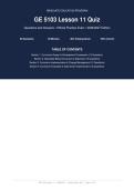 GE 5103 Lesson 11 Quiz 2026&sol;2027 &vert; Complete Exam-Style Questions &vert; 100&percnt; Verified &ndash; Detailed Rationales &ndash; Pass Guaranteed &ndash; A&plus; Graded&NewLine;&NewLine;