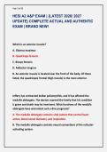 HESI A2 A&P EXAM &vert; &lbrace;LATEST 2026&sol; 2027 &NewLine;UPDATE&rcub; COMPLETE ACTUAL AND AUTHENTIC &NewLine;EXAM &vert; BRAND NEW&excl;