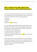 NR 511 CEA Exam Prep 2026&colon; High-Scoring Practice Questions with Simplified Explanations