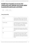 BASSET Exam Questions & Answers Test QUESTIONS AND VERIFIED SOLUTIONS &vert;2026&vert; ELABORATED &DETAILED ANSWERS&excl;&excl;&NewLine;&NewLine;