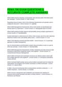 FEMA 700 EXAM QUESTIONS & ACCURATE COMPLETE ANSWERS&NewLine;