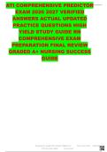 ATI COMPREHENSIVE PREDICTOR EXAM 2026 2027 VERIFIED ANSWERS ACTUAL UPDATED PRACTICE QUESTIONS HIGH YIELD STUDY GUIDE RN COMPREHENSIVE EXAM PREPARATION FINAL REVIEW GRADED A&plus; NURSING SUCCESS GUIDE