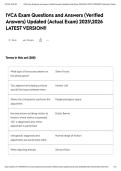 IVCA Exam Questions and Answers &lpar;Verified Answers&rpar; Updated &lpar;Actual Exam&rpar; 20252026 LATEST VERSION&excl;&excl;&NewLine;&NewLine;