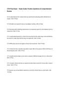 CTM Final Exam &ndash; Study Guide&comma; Practice Questions & Comprehensive Review