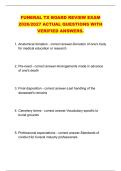 FUNERAL TX BOARD REVIEW EXAM &NewLine;2026&sol;2027 ACTUAL QUESTIONS WITH &NewLine;VERIFIED ANSWERS&period; 