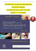 Growth and development across the lifespan a health promotion focus 2nd edition test bank by gloria