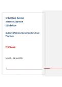 Critical Care Nursing Test Bank Morton 12th Edition &vert; ICU Practice Questions&comma; NGN Clinical Judgment & NCLEX Prep&NewLine;