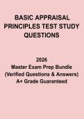 Basic Appraisal Principles Test Study Questions & Answers PDF &lpar;2026&ndash;2027 Exam Prep&rpar;
