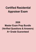 Certified Residential Appraiser Exam 2026&ndash;2027 Complete Study Guide & Practice Questions PDF