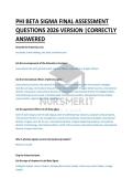PHI BETA SIGMA FINAL ASSESSMENT &NewLine;QUESTIONS 2026 VERSION &vert;CORRECTLY &NewLine;ANSWERED 