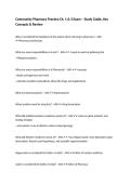 Community Pharmacy Practice Ch&period; 1 & 3 Exam &ndash; Study Guide&comma; Key Concepts & Review
