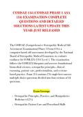 COMSAE 114 &lpar;COMSAE PHASE 1 ASA &NewLine;114&rpar; EXAMINATION COMPLETE &NewLine;QUESTIONS AND DETAILED &NewLine;SOLUTIONS LATEST UPDATE THIS &NewLine;YEAR-JUST RELEASED 