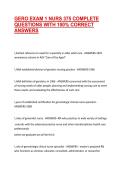 GERO EXAM 1 NURS 375 COMPLETE QUESTIONS WITH 100&percnt; CORRECT ANSWERS