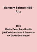 Mortuary Science NBE &ndash; Arts Exam 2026&ndash;2027 Study Guide & Practice Questions PDF