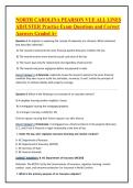 NORTH CAROLINA PEARSON VUE ALL LINES ADJUSTER Practice Exam Questions and Correct Answers Graded A&plus;