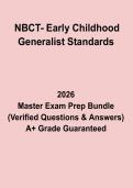 NBCT Early Childhood Generalist Standards Exam Study Guide & Practice Questions PDF