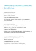 Written Test 1 &lpar;Guam&rpar; Exam Questions With Correct Answers 