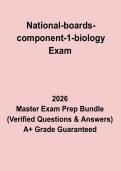 National Boards Component 1 Biology Exam Study Guide & Practice Questions PDF &lpar;2026&ndash;2027&rpar;